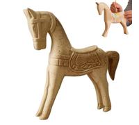 Horse Blank Wooden Statue, Unfinished Paintable Wood Horse Models, Colorable Animal Craft Figurines for DIY Painting,Home Table Decoration,Festivals and Parties