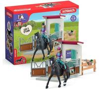 Horse Box Lisa et Storm, Figurine cheval et accessoires, SCHLEICH 42709 Horse Club, des 5 ans