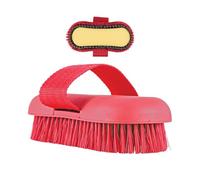 Horse Brush - Outil de croissance dur 2-en-1 avec éponge pour le bain, le shedding et le dematting | Grooming Tool for Horse Goat Cow Cattle in Stable Farm Pasture