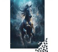 Horse Cloud Night 1000 Pièces Mini Puzzle pour Adultes Décoration | 52x38cm Papier Amateurs De Puzzles Détente Intellectuelle Puzzle Fait Main Cadeau Anniversaire
