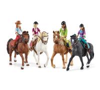 Schleich 72221 Coffret de 4 cavalières Horse Club, dès 5 Ans, Horse Club - playset, 24,5 x 8,2 x 19 cm