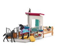 schleich HORSE CLUB | Box pour jument et poulain 42611 | box, 2 chevaux, paddock et accessoires | cadeau pour filles et garçons | jouet cheval dès 5 ans | coffret 34 pièces