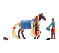 Schleich 42614 Horse Club Sofia's Beauties Salon pour Animaux de Compagnie 66 Pièces - Coffret de Jouets avec Figurine Cheval, Soigneur, Chiots et Accessoires pour Enfants dès 4 Ans