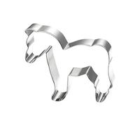 Horse Cookie Cutter, Reusable Baking Tool, Medium 5cm Pie Dessert Fondant Cutter for Cake Chocolate, Food-Grade Stainless Steel Sturdy Design Kitchen Baking Supplies with Easy Cleaning Decorating Tool