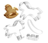 Horse Cookie Cutter - Stainless Steel Pastry Mold for Baking Treat Shapes | Reusable Metal Dough Cutter for Biscuits Fondant Sandwich Pastry Kitchen Home Restaurant Party Holiday Use