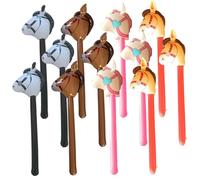 Horse de bâton Gonflable 38 Pouces 4 Couleurs souffler à Cheval sur Un bâton PVC Boule de Ballon 12pcs pour Une fête sur Le thème la Cow-Girl Halloween.