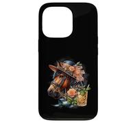 Horse Derby Party Mint Julep Chapeau de Cocktail Floral Coque pour iPhone 13 Pro