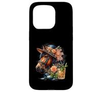 Horse Derby Party Mint Julep Chapeau de Cocktail Floral Coque pour iPhone 15 Pro