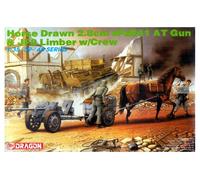 Horse Draw.2.8cm Spzb41 At Gun 1:3 5 Plastique Model Kit Dragon Models