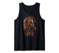 Horse Dreamcatcher Native American Indian Feathers Arts Débardeur