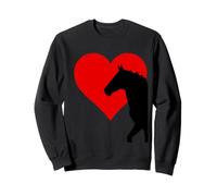 Horse Equestrian J'adore Horses Red Heart Sweatshirt