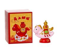 Horse Figurine - 2026 Lunar New Year Sculpture, Rotatable Desktop Ornament with Elegant Handcrafted Design, Shiny Resin Finish, Ideal for Home Office Store Apartment Entrance Living Room Bedroom Study