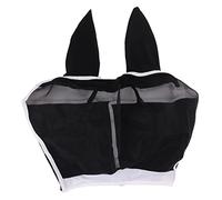Horse Fly Mask, Breathable Mesh Horse Face Mask with Ears (S) | Breathable stretchy mesh horse fly mask with ear covers, soft padded seams, and a hook and loop strap for quick daily use.