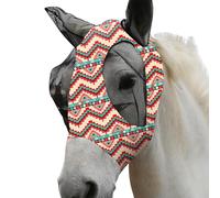 Horse Fly Masque, Equine Face Covering, Protective Fly Mask, Ear and COB Nose Coverage, Breathable Mesh Material, Lightweight Durable Design, Outdoor Use for Riding, Grazing