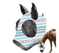 Horse Fly Shield, Smooth Elastic UV Protection Face Cover Horses, Breathable and Soft Fly Mask with Clear Mesh, Comfortable Fit Outdoor Riding, Training, Daily Protections