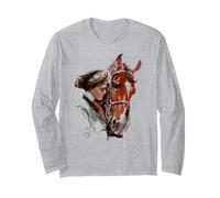 Horse Girl Love My Horses Cheval Vintage Manche Longue