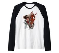 Horse Girl Love My Horses Cheval Vintage Manche Raglan