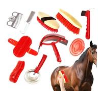 Horse Grooming Kit, High Efficiency Dirt Removal Ability, Sustainable Eco-Friendly Bio-Material, Comprehensive Equine Cleaning Resource, Women Men Teens Youth, Variety Brush Pack
