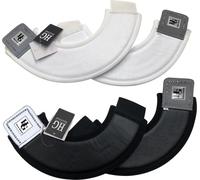 Horse Guard Lot de 2 cloches de sabot Spring protection des coussinets Velcro blanc noir, Couleur:noir, Taille:L
