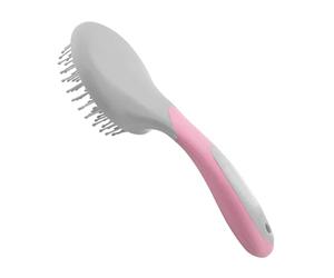 Horse Hair Brush, Horse Mane and Tail Comb, Humanized Handle Design, Soft Rounded Bristles, Grooming Tool for Curly Thick or Fine Equine Hair, Barns, Paddocks Use, 9.06 Inches