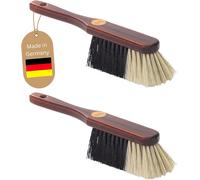 Horse Hair Brush Set of 2 Wooden Hand Sweeper Hand Sweeper Animal Tail Hair