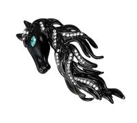 Horse Head Pin Brooch - Rhinestone Clothes Decoration for Women Men Students | Animal Lapel Badge for Wedding Dinner Dance Evening Events Costume Parties Suits Shirts Accessories