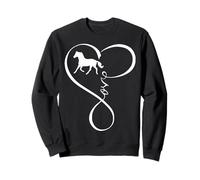 Horse Heart Love Funny Horse Mom Horse Riding Fun Horse Girl Sweatshirt