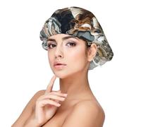 Horse In The Street Bonnet en satin de soie, bonnet de cheveux pour dormir, bonnet de sommeil doux double couche en soie pour femme, cheveux longs bouclés naturels tressés