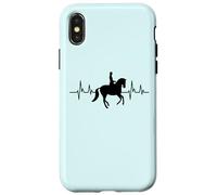 Horse Lover Collected Canter Dressage Rider Heartbeat Coque pour iPhone X/XS