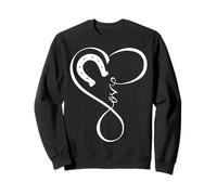 Horse Lover Heart Horseshoe Love Horses Girls Womens Sweatshirt