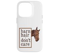 Horse Lover Horse Barn Hair Don't Care Équestre Coque pour iPhone 14 Pro