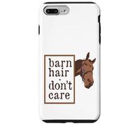 Horse Lover Horse Barn Hair Don't Care Équestre Coque pour iPhone 7 Plus/8 Plus