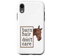 Horse Lover Horse Barn Hair Don't Care Équestre Coque pour iPhone XR