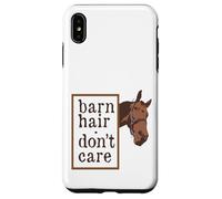 Horse Lover Horse Barn Hair Don't Care Équestre Coque pour iPhone XS Max