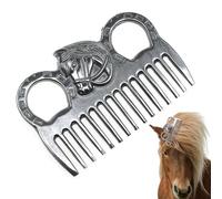 Horse Mane Brush | Metal Grooming Comb For Horses Durable Aluminum Alloy & Tail | Wear-resistant, Multifunctional Daily Care & Show Prep | Stable Essential Tool