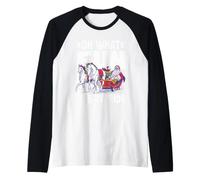 Horse Oh What Fun It is to Ride Noël Filles Femmes Manche Raglan