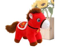 Horse Plush - Soft Chinese Cartoon For, Cute Animal Doll With, Adorable Design, Easy Display, Plush Toy Tool, Horse Mascot Accessory for Cars Bags Shop Window Home School Display Cases 10.24inches