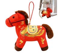 Horse Plush Toy, Year Of The Horse Mascot, 4.72x3.94x2.76 Inches PP Cotton Plush Animal with Soft Material, Festive Plushs Ornament, Horses Mascot with Adorable Design Toy for Students Offic