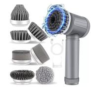 Horse Power Pocket Pony Scrubber, Pocket Pony Scrubber, Cordless Detachable Electric Spin Scrubbers,with Multiple Replaceable Heads, for Cleaning Kitchens, Bathrooms and Windows (8 Brush Heads)