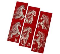 Horse Red Envelopes - Money Holder for Festival | Glitter Paper with Hot Stamping, Tongue Type Seal, Chinese Style Decoration, Perfect for Spring Party, Wedding Event and Family