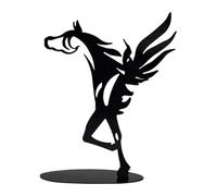 Horse Resin Statue - Horse Art Figurine - Decorative Home Horses Statue Decor | Metal Rustic Animal Ornament | Handmade Metal Horses Figurines For Living Room Bedroom Nursery Shelf Bedside Display