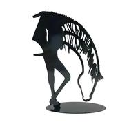 Horse Resin Statue - Horse Art Figurine - Decorative Home Horses Statue Decor | Metal Rustic Animal Ornament | Handmade Metal Horses Figurines For Living Room Bedroom Nursery Shelf Bedside Display