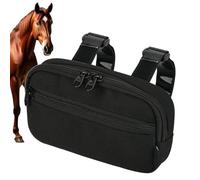 Horse Saddle Bag - Quick Access Cell Phone Pouch, Weatherproof Outer Shell, D Ring Attachment, Protective Padded Interior, Slim Profile Riding Horn Pocket | For Western Saddles