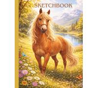 Horse Sketchbook for Drawing and Sketching: Large 8.5 x 11 Sketchbook with 120 Unlined Pages for Kids, Teens, Young Artists, and Adults Who Love Horses and Scenic Beauty