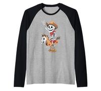 Horse Spring Rocker Playground Cowboy Squelette Halloween Manche Raglan
