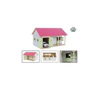 Kids Globe Écurie de chevaux 1:32 avec 2 boxes et rangement – Rose