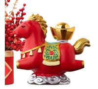 Horse Statue, Year of The Horse Figurine, Chinese Horses Figurine, Resin Auspicious Mascot Decorations | Chinese New Year 2026 Horses Figurines | for Home Office Bedroom Living Room Desk Entryway