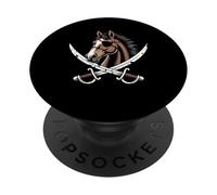Horse Stuff Pirate Wild Horses Équitation Cheval Amusant PopSockets PopGrip Adhésif