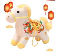 Horse Stuffed Animal,Festive Soft Comfortable Doll 2026 - Cute Horse Stuffed Animal - For Birthday Chinese New Year Celebration Home Decor Nursery Room Party Collection Comfortable Lightweight Display
