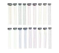 Horse Tail Hair Ciratter Clip Extensions Studdy Vivid Color Horse Hair Accessoires pour les amateurs de chevaux Western Brides 18pcs Pet Wire 19,7 pouces de long 1,4 pouces de
